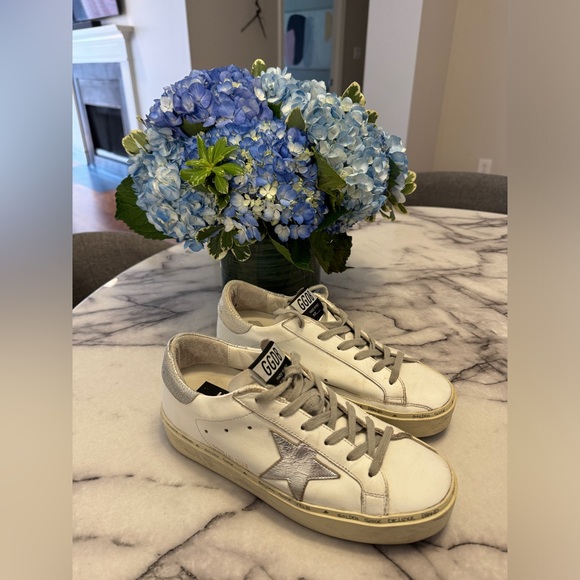 Golden Goose White Hi Star Platform Sneaker - Picture 1 of 5